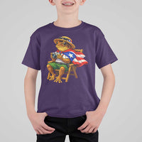 Funny Coqui Frog Puerto Rico Flag T Shirt For Kid Puerto Rican Taino Boricua Hispanic