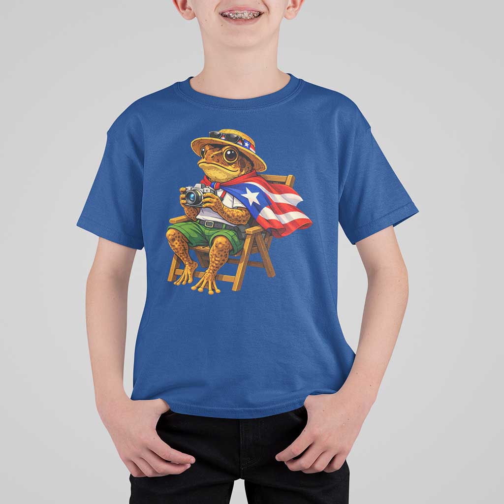 Funny Coqui Frog Puerto Rico Flag T Shirt For Kid Puerto Rican Taino Boricua Hispanic