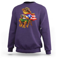 Funny Coqui Frog Puerto Rico Flag Sweatshirt Puerto Rican Taino Boricua Hispanic