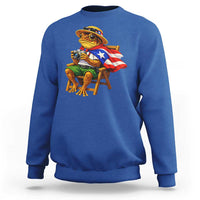 Funny Coqui Frog Puerto Rico Flag Sweatshirt Puerto Rican Taino Boricua Hispanic