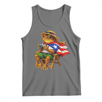 Funny Coqui Frog Puerto Rico Flag Tank Top Puerto Rican Taino Boricua Hispanic