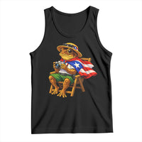 Funny Coqui Frog Puerto Rico Flag Tank Top Puerto Rican Taino Boricua Hispanic