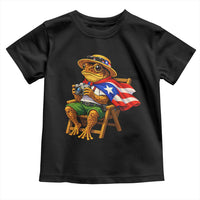 Funny Coqui Frog Puerto Rico Flag Toddler T Shirt Puerto Rican Taino Boricua Hispanic