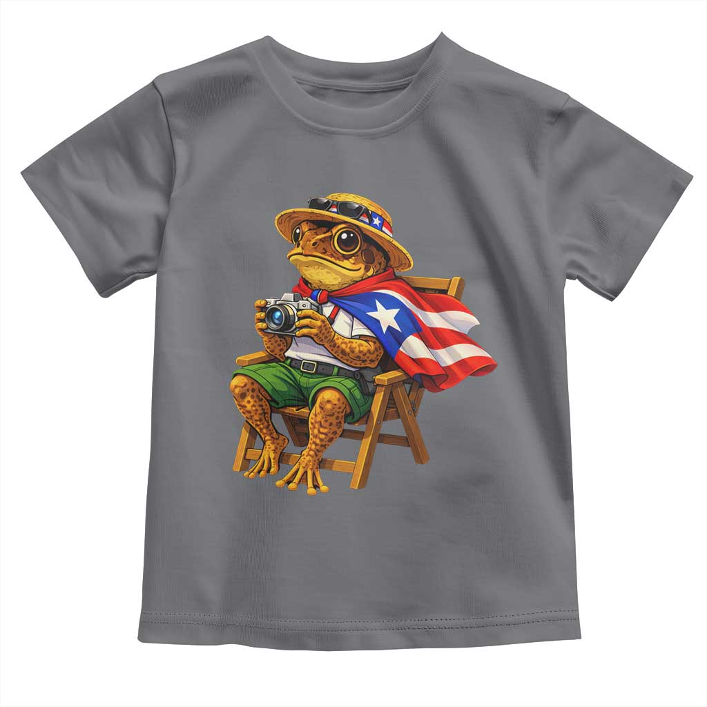 Funny Coqui Frog Puerto Rico Flag Toddler T Shirt Puerto Rican Taino Boricua Hispanic