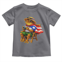 Funny Coqui Frog Puerto Rico Flag Toddler T Shirt Puerto Rican Taino Boricua Hispanic