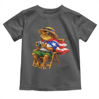Funny Coqui Frog Puerto Rico Flag Toddler T Shirt Puerto Rican Taino Boricua Hispanic