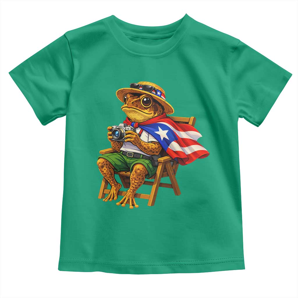 Funny Coqui Frog Puerto Rico Flag Toddler T Shirt Puerto Rican Taino Boricua Hispanic