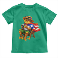 Funny Coqui Frog Puerto Rico Flag Toddler T Shirt Puerto Rican Taino Boricua Hispanic