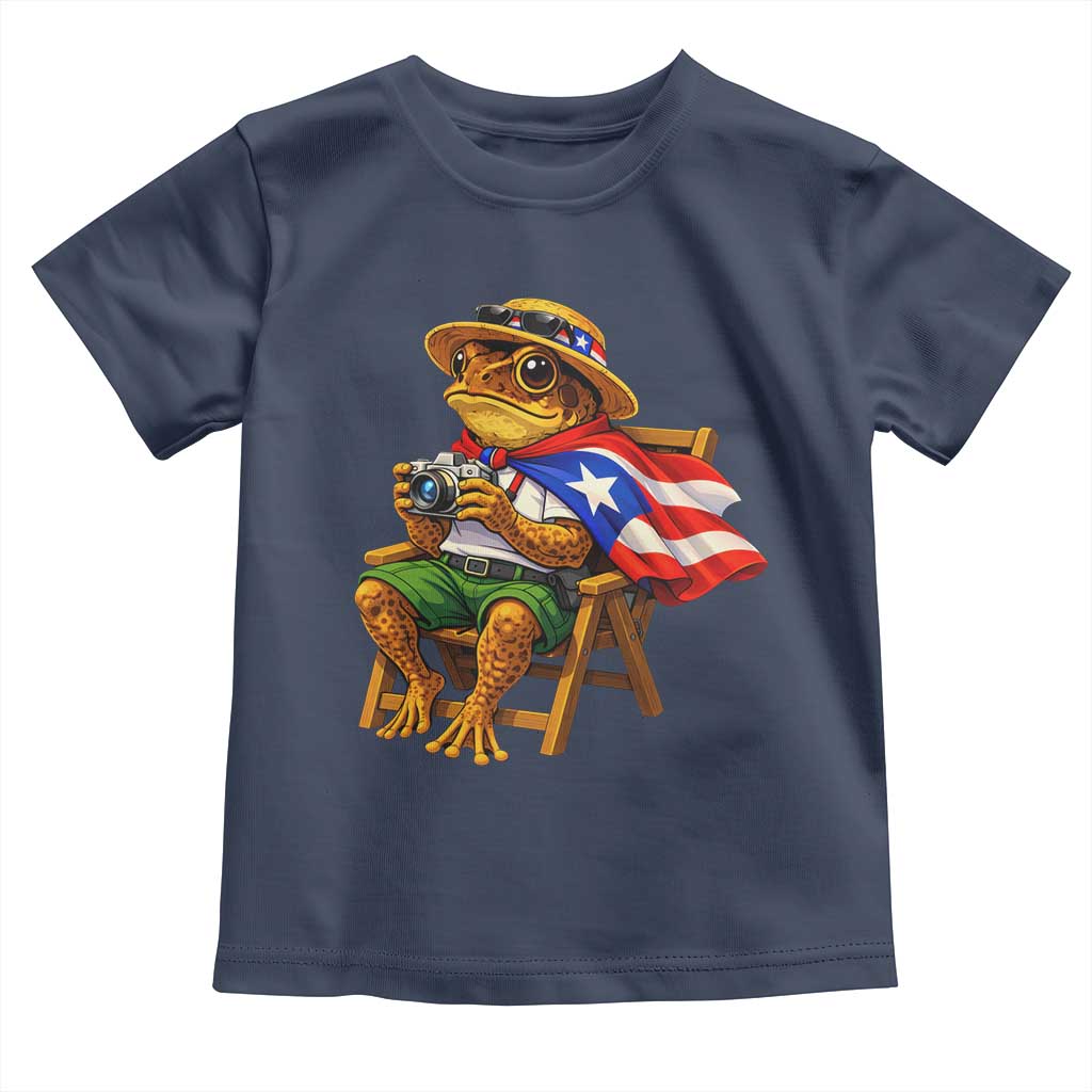 Funny Coqui Frog Puerto Rico Flag Toddler T Shirt Puerto Rican Taino Boricua Hispanic
