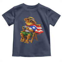 Funny Coqui Frog Puerto Rico Flag Toddler T Shirt Puerto Rican Taino Boricua Hispanic