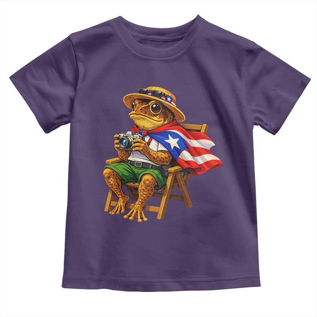 Funny Coqui Frog Puerto Rico Flag Toddler T Shirt Puerto Rican Taino Boricua Hispanic