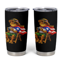 Funny Coqui Frog Puerto Rico Flag Tumbler Cup Puerto Rican Taino Boricua Hispanic