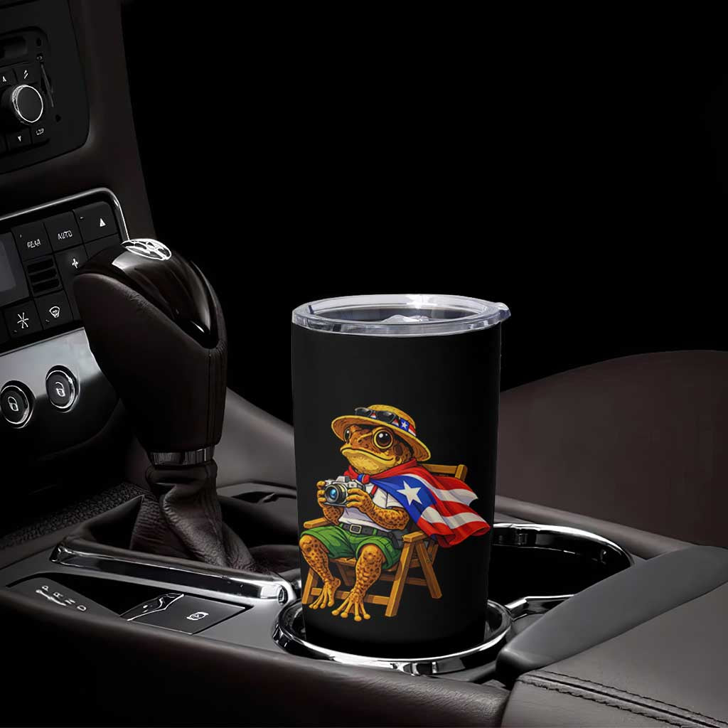 Funny Coqui Frog Puerto Rico Flag Tumbler Cup Puerto Rican Taino Boricua Hispanic