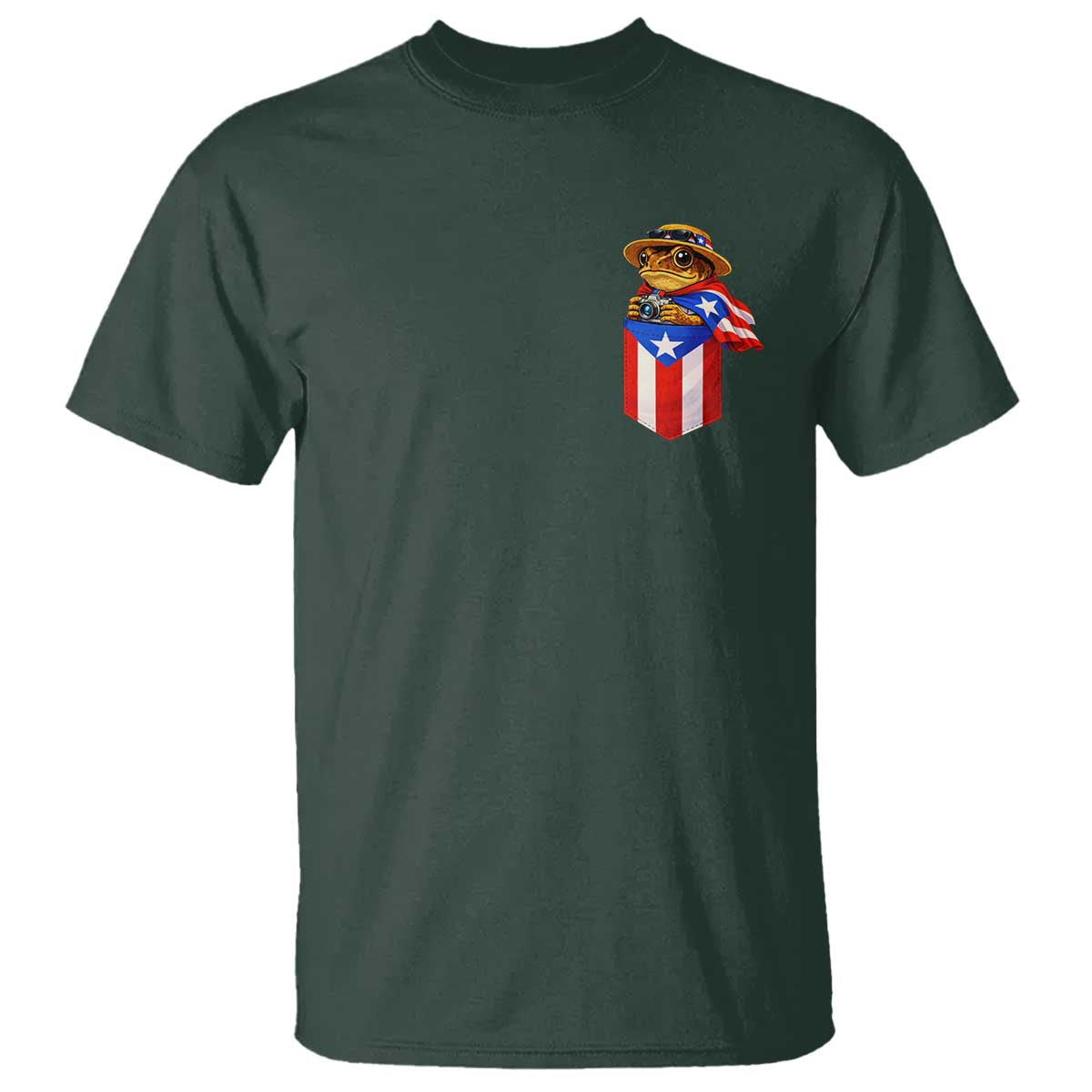 Funny Coqui Frog Puerto Rico Flag T Shirt Puerto Rican Taino Buricua Pocket Borinquen