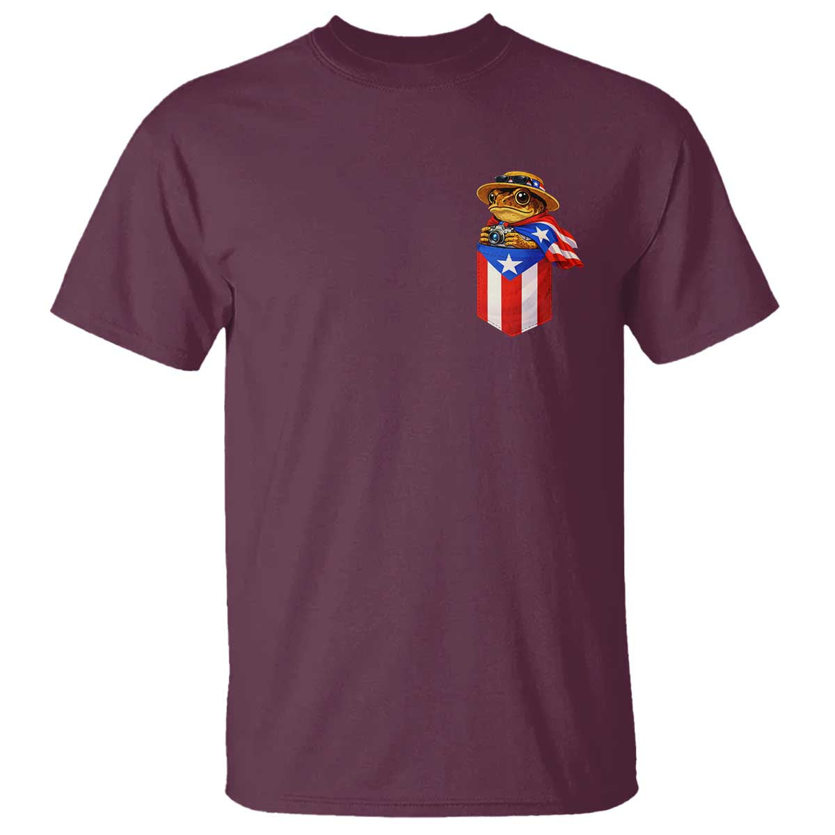 Funny Coqui Frog Puerto Rico Flag T Shirt Puerto Rican Taino Buricua Pocket Borinquen
