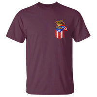 Funny Coqui Frog Puerto Rico Flag T Shirt Puerto Rican Taino Buricua Pocket Borinquen