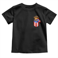 Funny Coqui Frog Puerto Rico Flag Toddler T Shirt Puerto Rican Taino Buricua Pocket Borinquen
