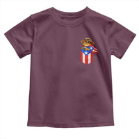Funny Coqui Frog Puerto Rico Flag Toddler T Shirt Puerto Rican Taino Buricua Pocket Borinquen