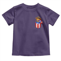 Funny Coqui Frog Puerto Rico Flag Toddler T Shirt Puerto Rican Taino Buricua Pocket Borinquen