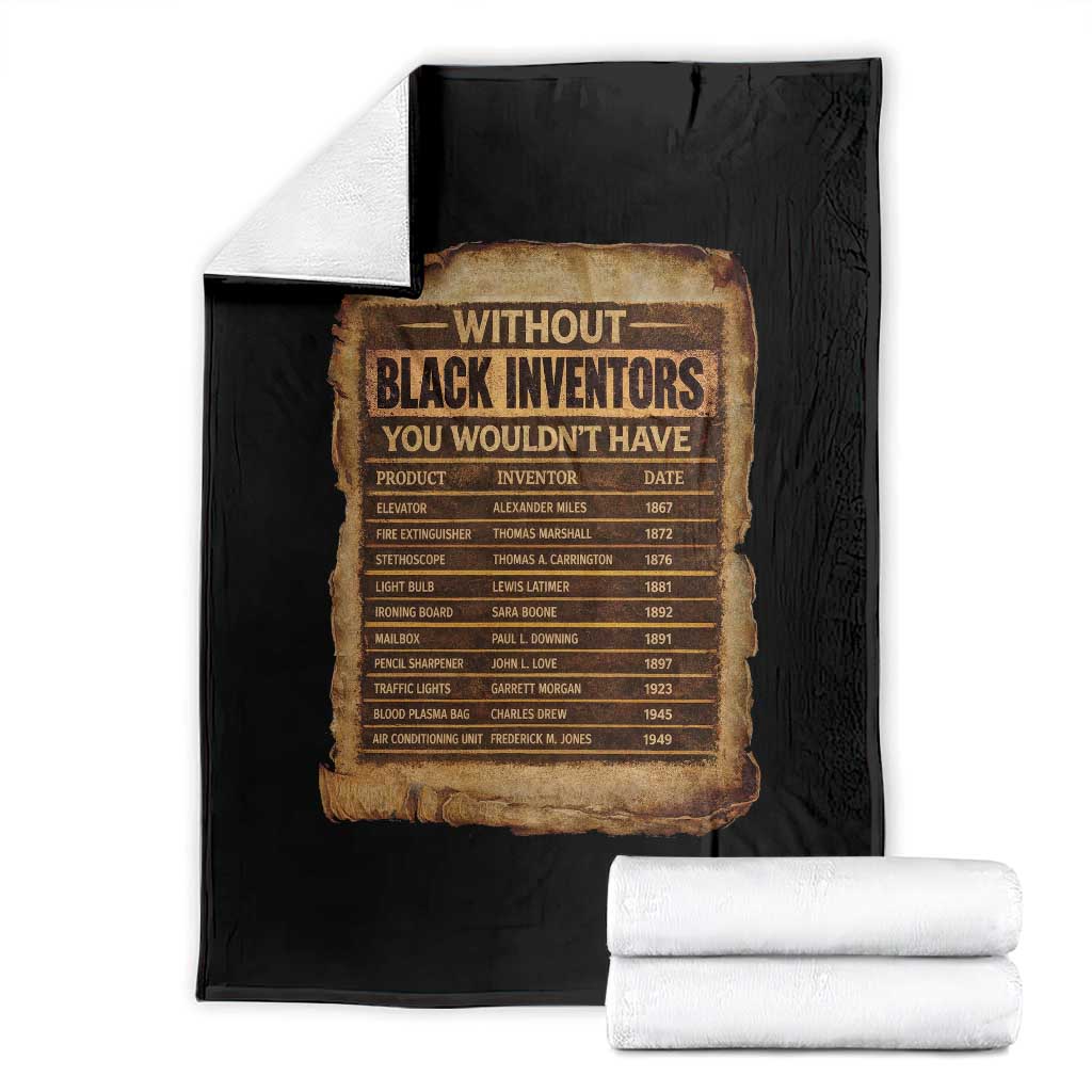 Black Inventors Throw Blanket Afro African Melanin Black History Month Juneteenth