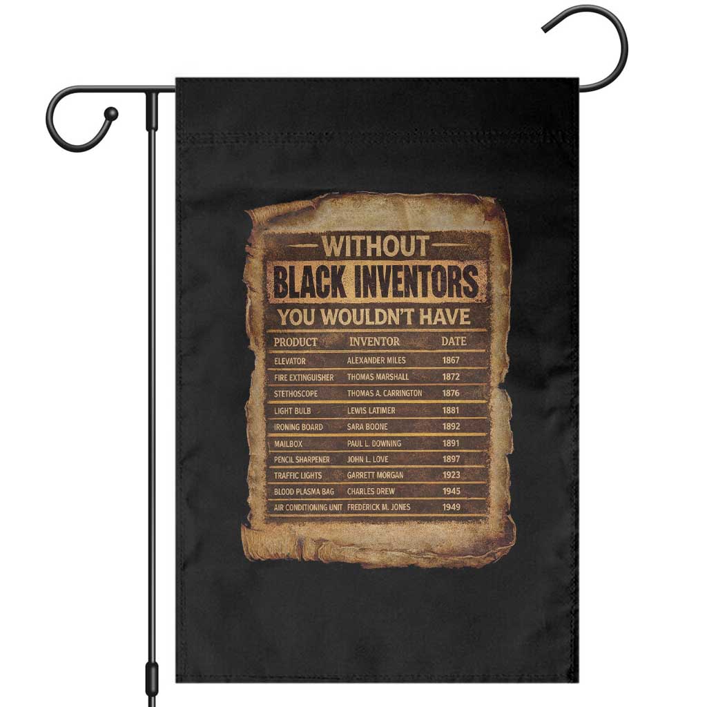 Black Inventors Garden Flag Afro African Melanin Black History Month Juneteenth