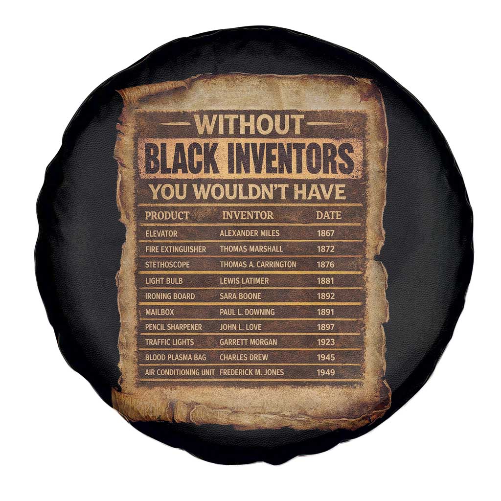 Black Inventors Spare Tire Cover Afro African Melanin Black History Month Juneteenth