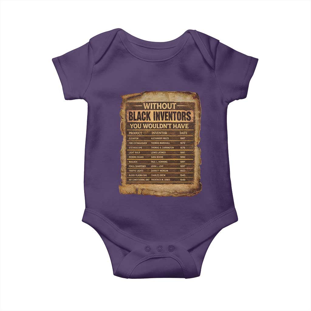 Black Inventors Baby Onesie Afro African Melanin Black History Month Juneteenth