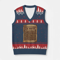 Black Inventors V-Neck Knit Sweater Vest Afro African Melanin Black History Month Juneteenth