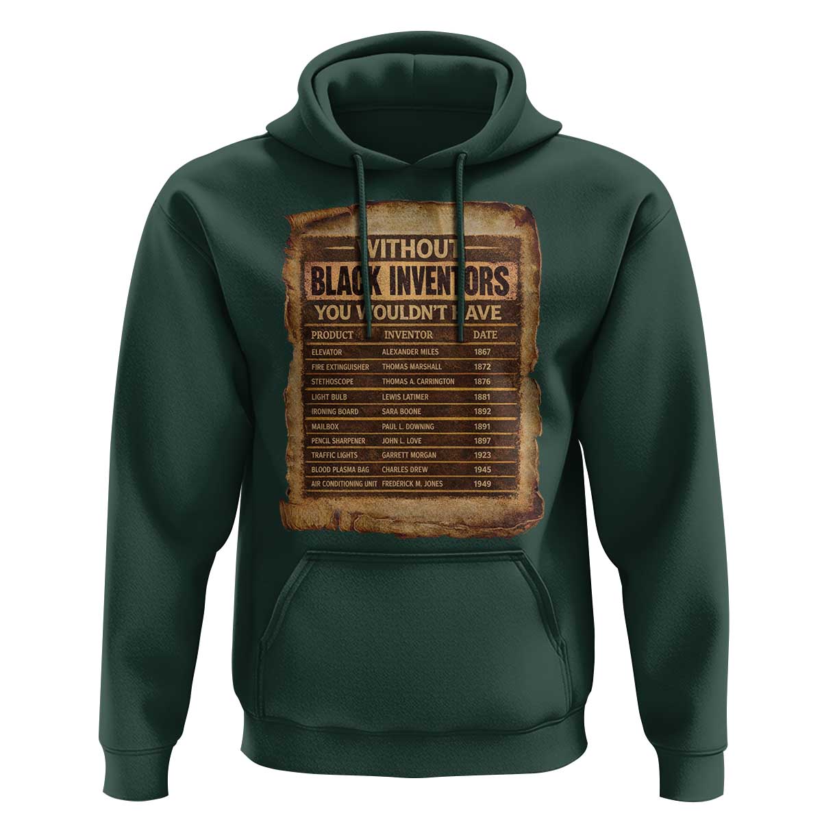 Black Inventors Hoodie Afro African Melanin Black History Month Juneteenth
