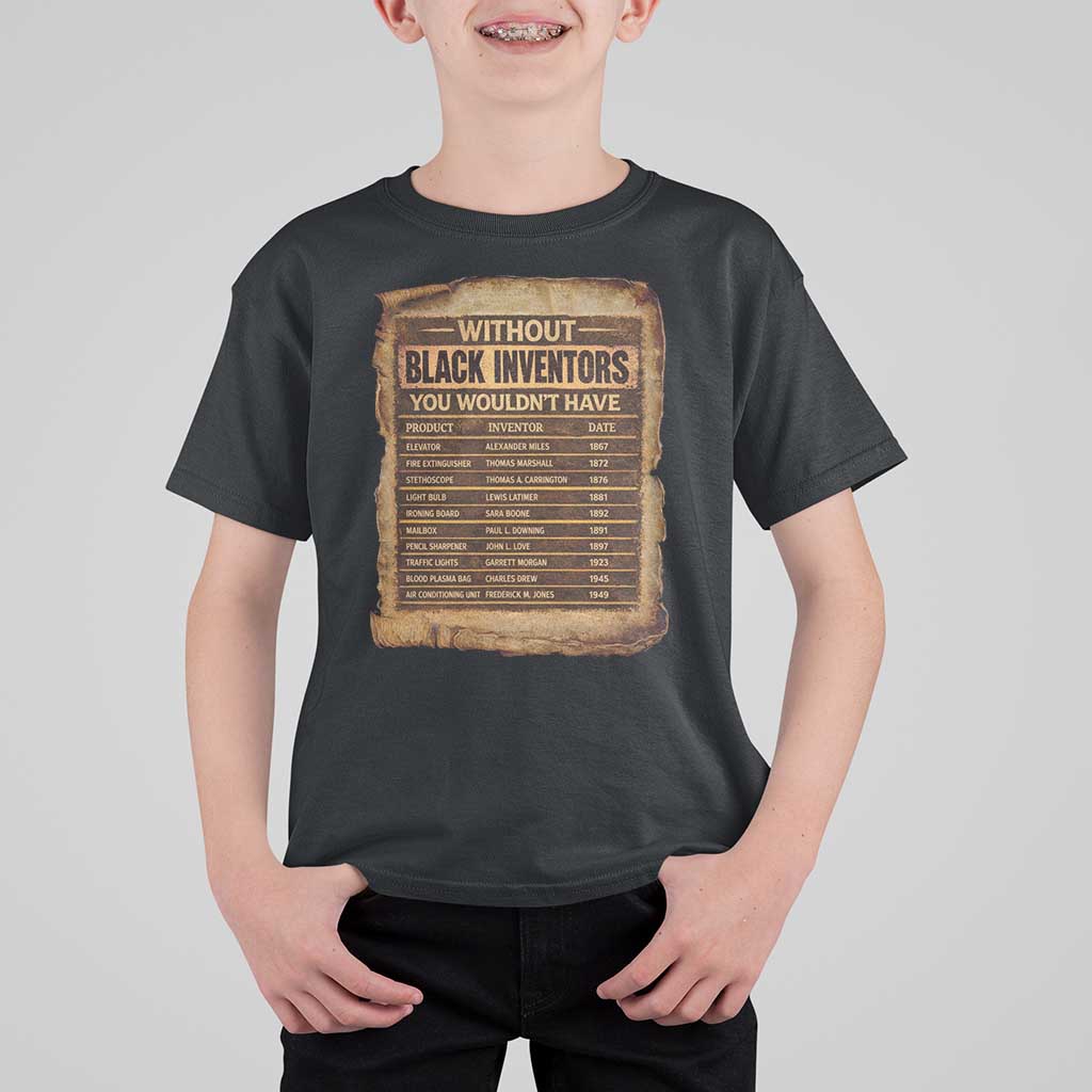 Black Inventors T Shirt For Kid Afro African Melanin Black History Month Juneteenth