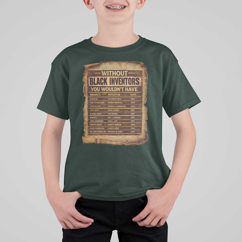 Black Inventors T Shirt For Kid Afro African Melanin Black History Month Juneteenth