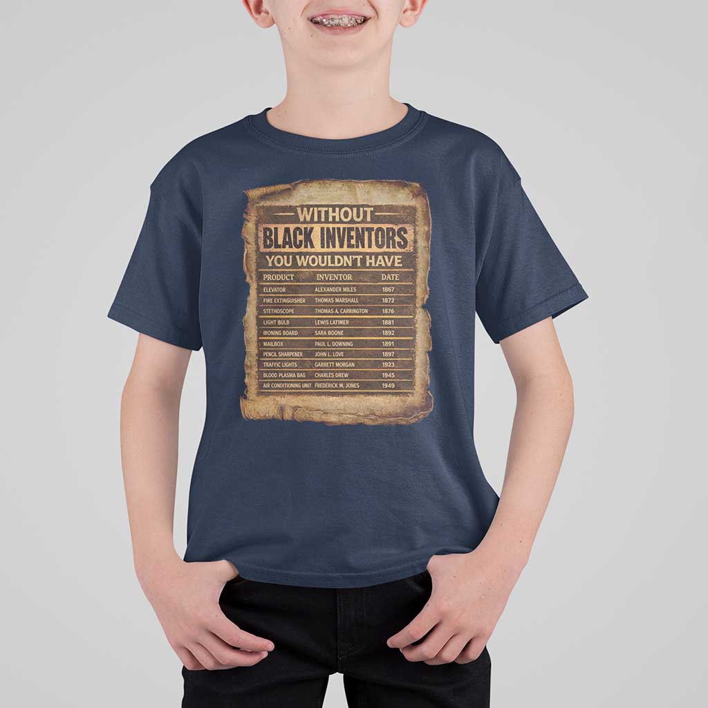 Black Inventors T Shirt For Kid Afro African Melanin Black History Month Juneteenth