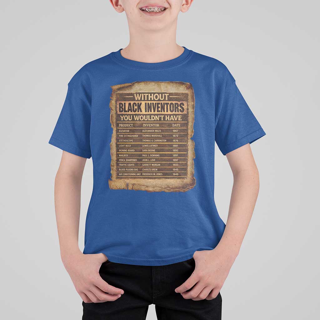 Black Inventors T Shirt For Kid Afro African Melanin Black History Month Juneteenth