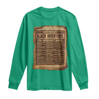 Black Inventors Long Sleeve Shirt Afro African Melanin Black History Month Juneteenth