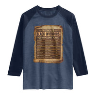 Black Inventors Raglan Shirt Afro African Melanin Black History Month Juneteenth