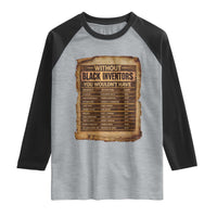 Black Inventors Raglan Shirt Afro African Melanin Black History Month Juneteenth