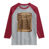 Black Inventors Raglan Shirt Afro African Melanin Black History Month Juneteenth