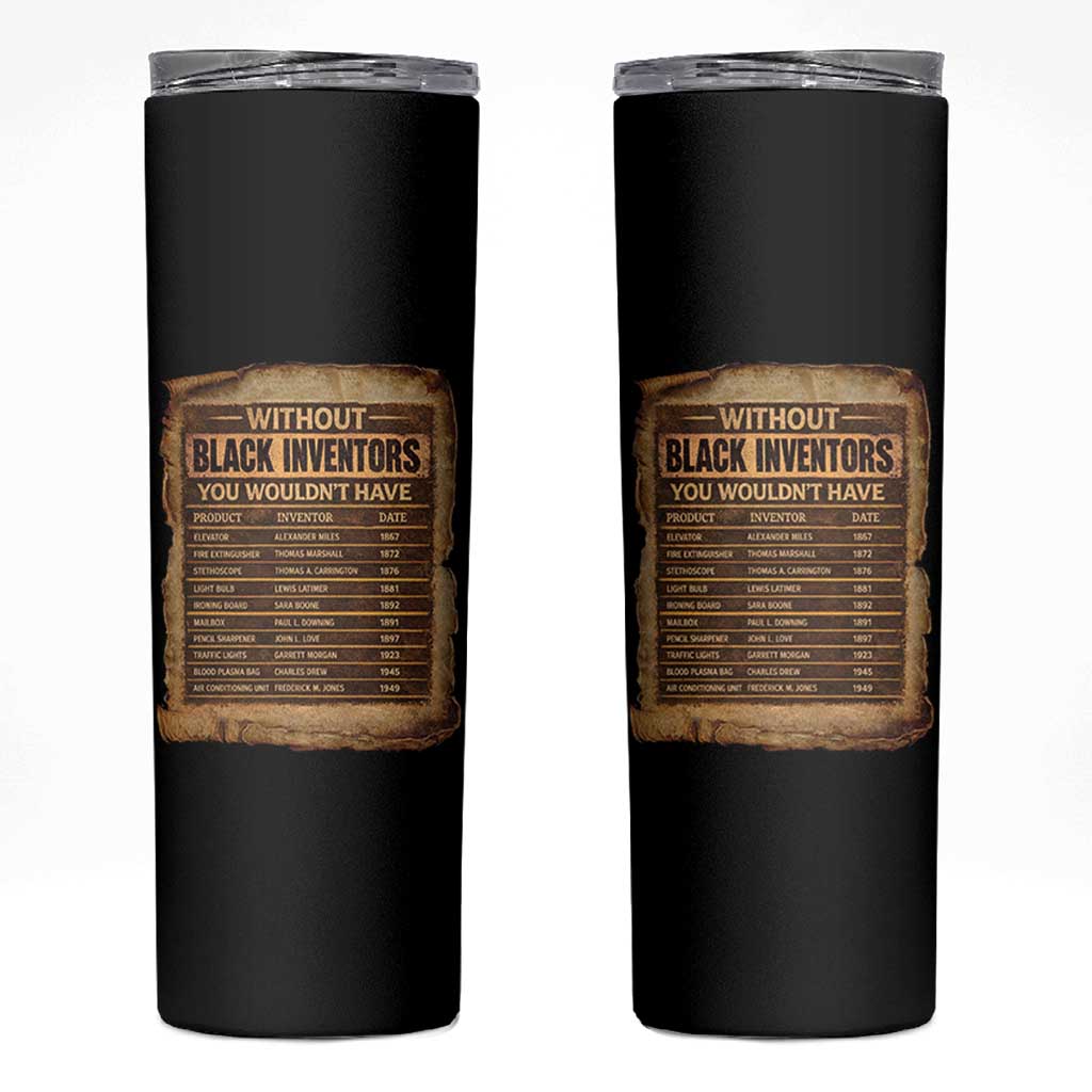 Black Inventors Skinny Tumbler Afro African Melanin Black History Month Juneteenth