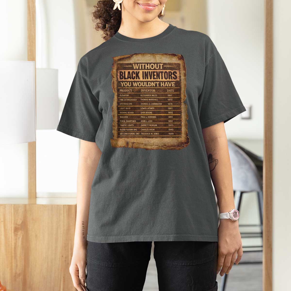 Black Inventors T Shirt For Women Afro African Melanin Black History Month Juneteenth