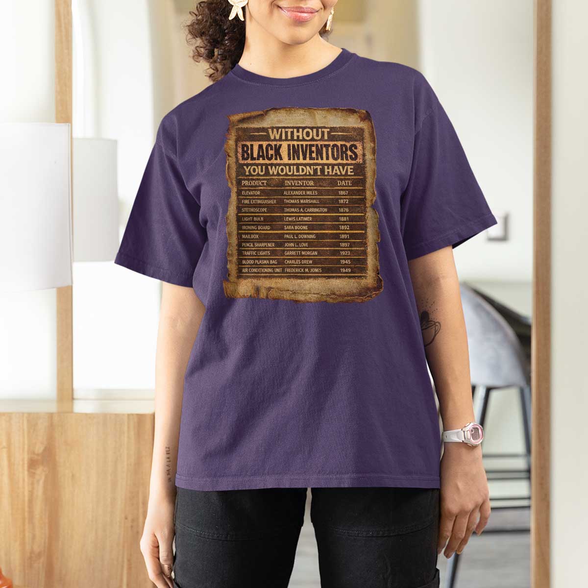 Black Inventors T Shirt For Women Afro African Melanin Black History Month Juneteenth
