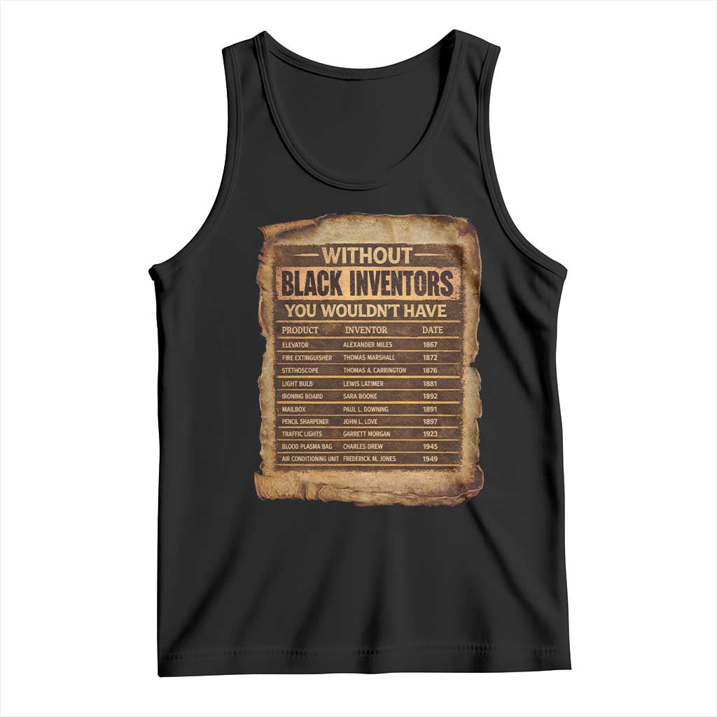 Black Inventors Tank Top Afro African Melanin Black History Month Juneteenth