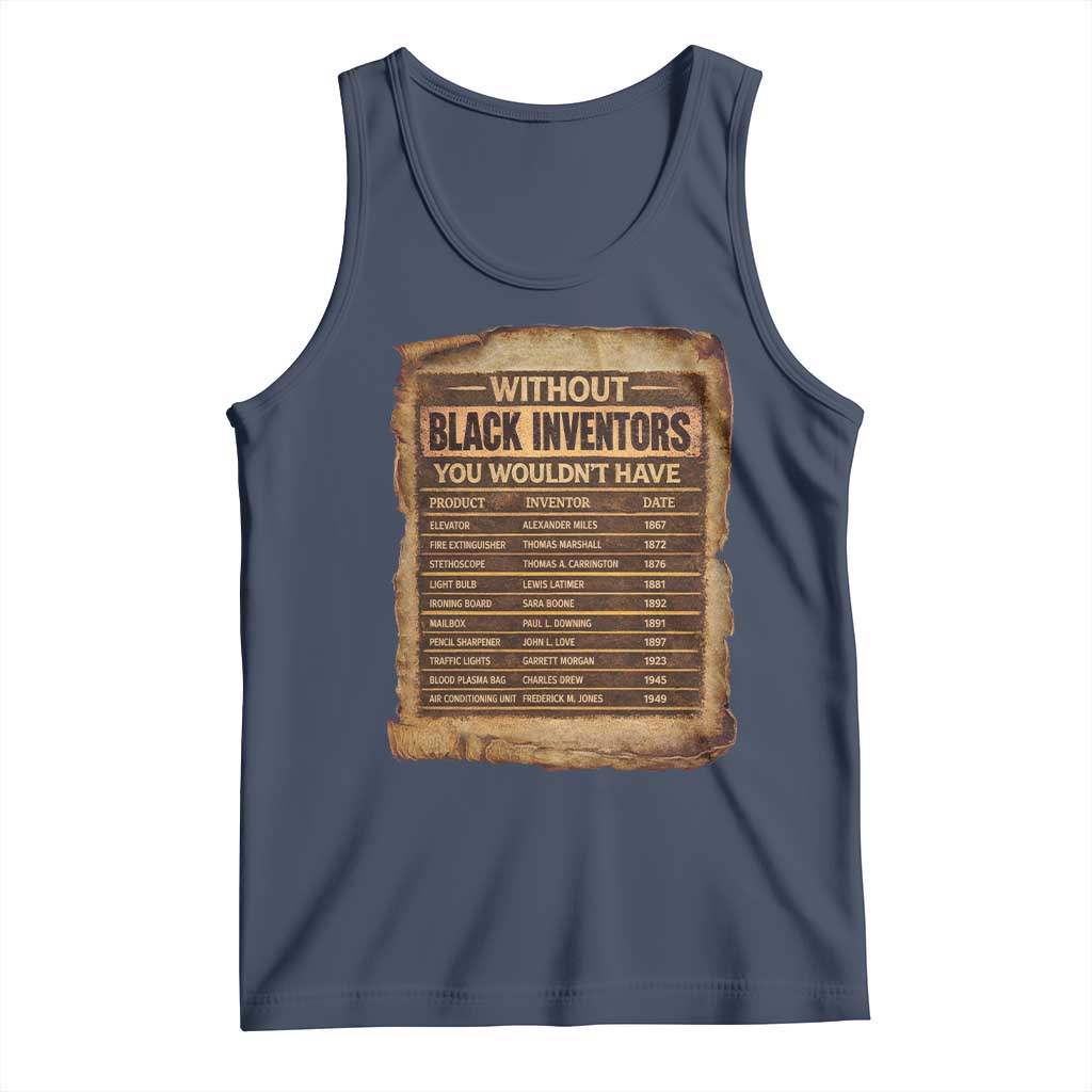 Black Inventors Tank Top Afro African Melanin Black History Month Juneteenth