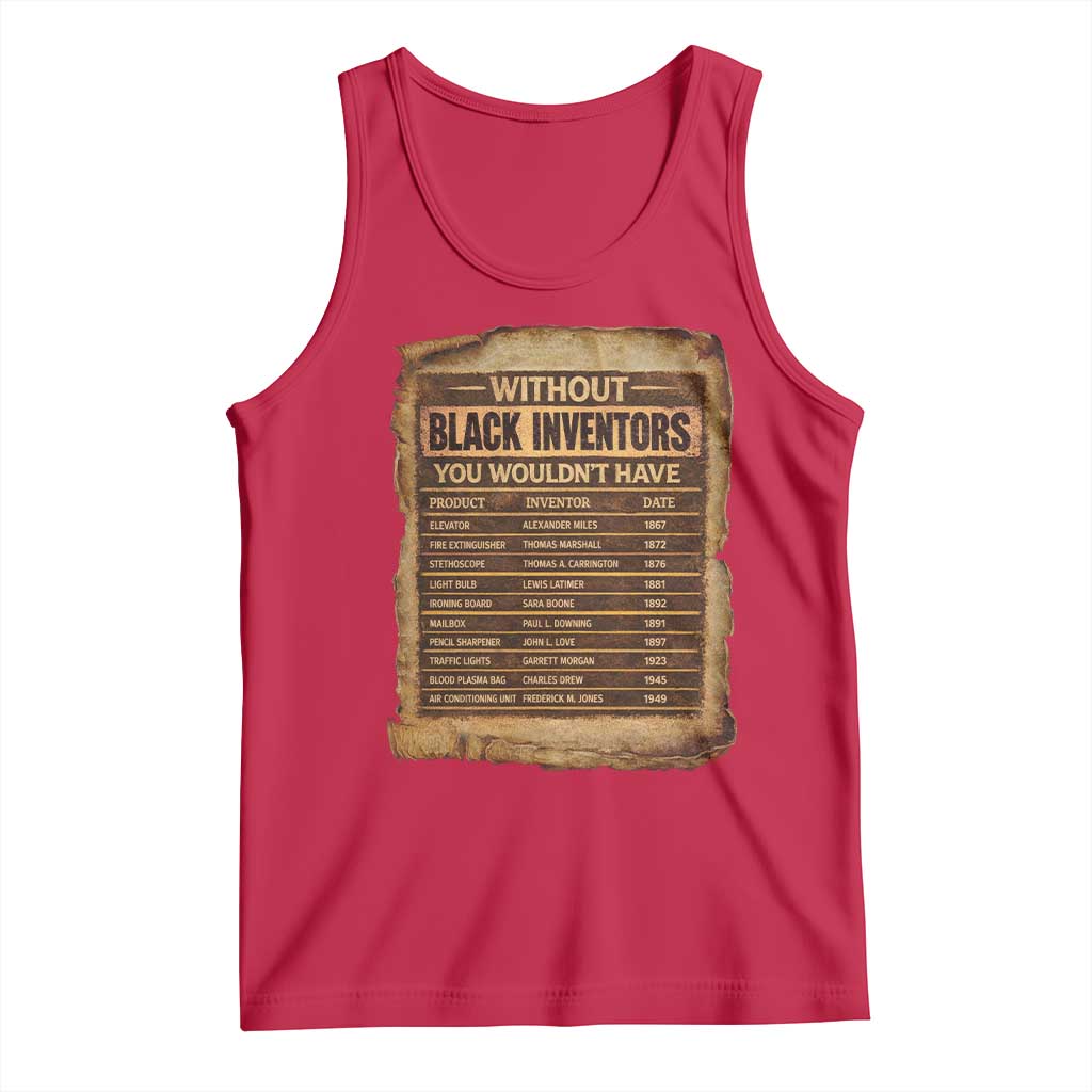 Black Inventors Tank Top Afro African Melanin Black History Month Juneteenth
