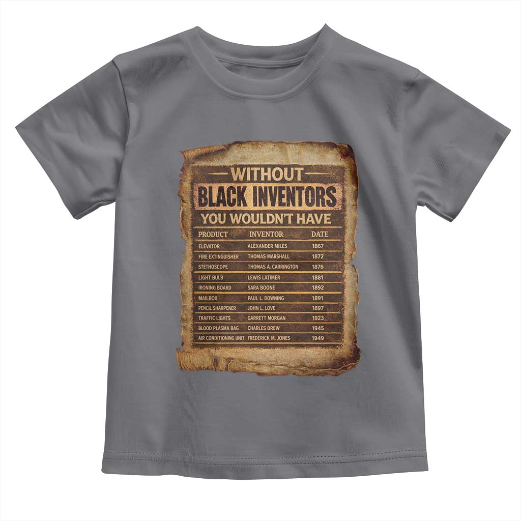 Black Inventors Toddler T Shirt Afro African Melanin Black History Month Juneteenth