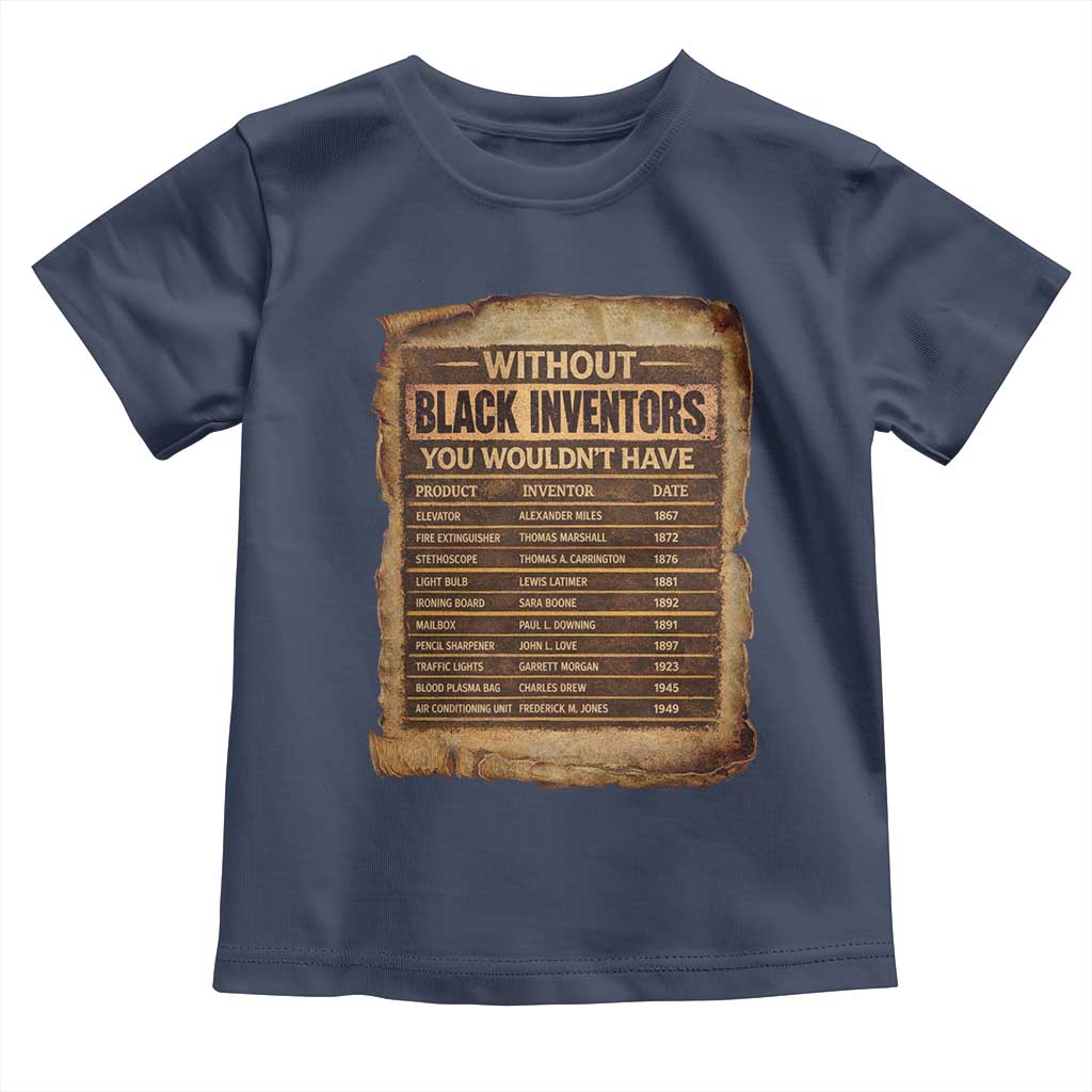 Black Inventors Toddler T Shirt Afro African Melanin Black History Month Juneteenth