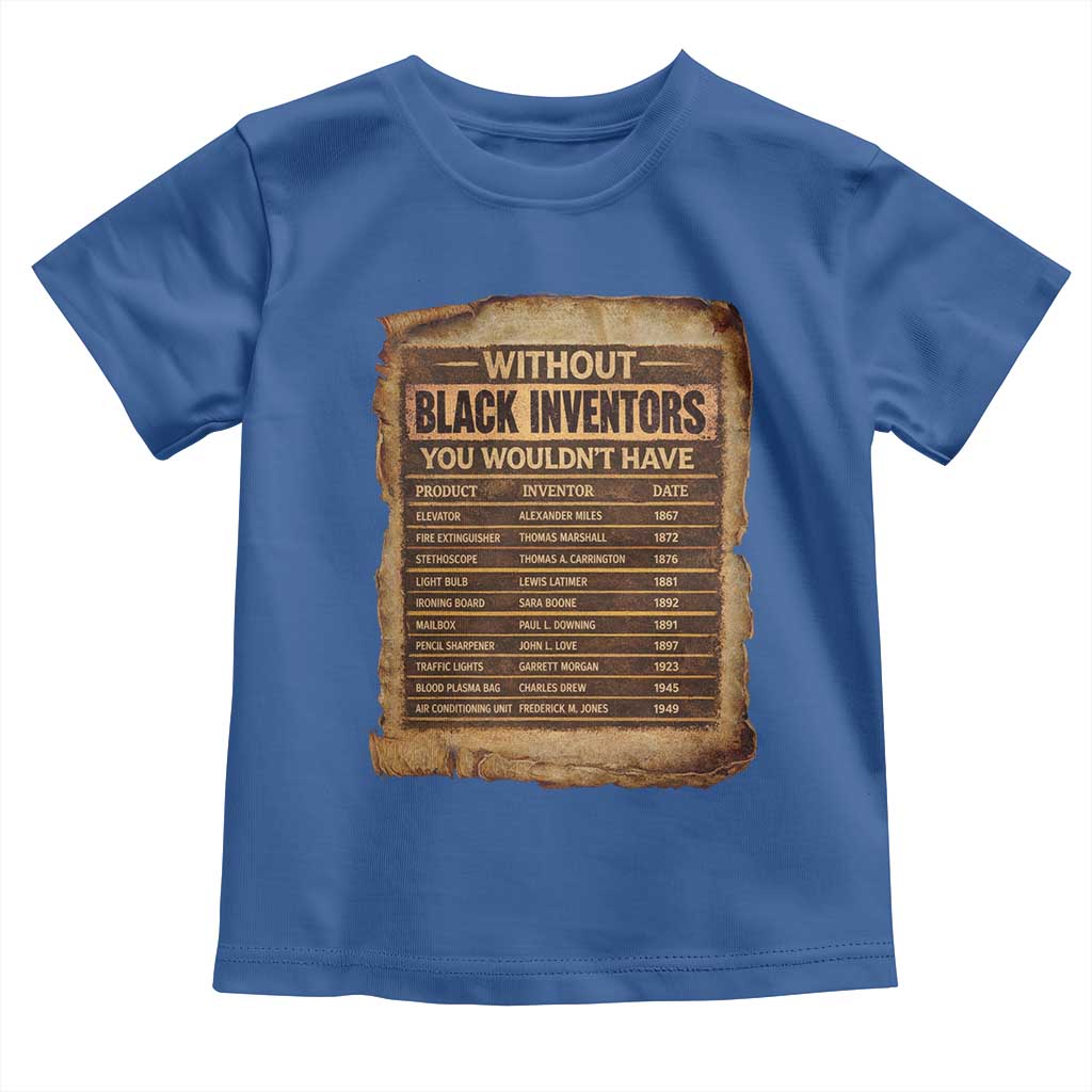 Black Inventors Toddler T Shirt Afro African Melanin Black History Month Juneteenth