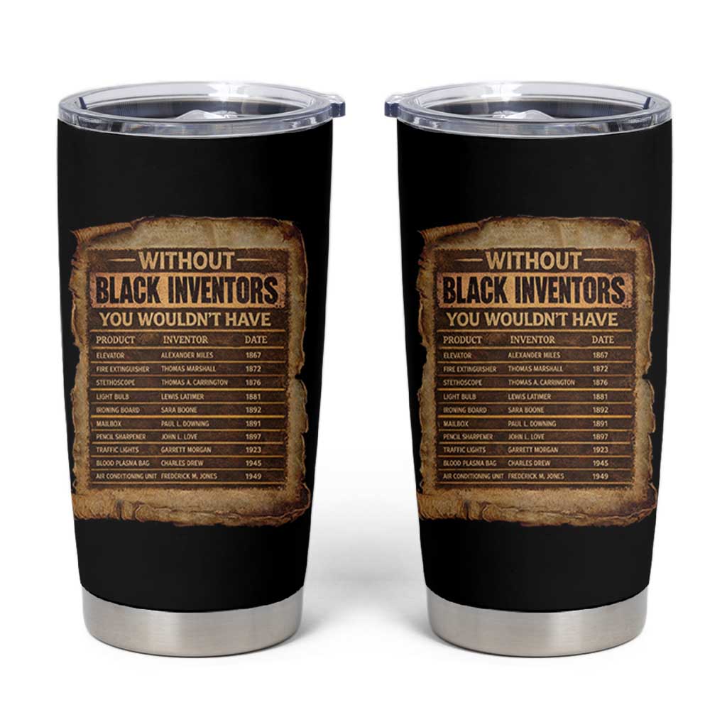 Black Inventors Tumbler Cup Afro African Melanin Black History Month Juneteenth