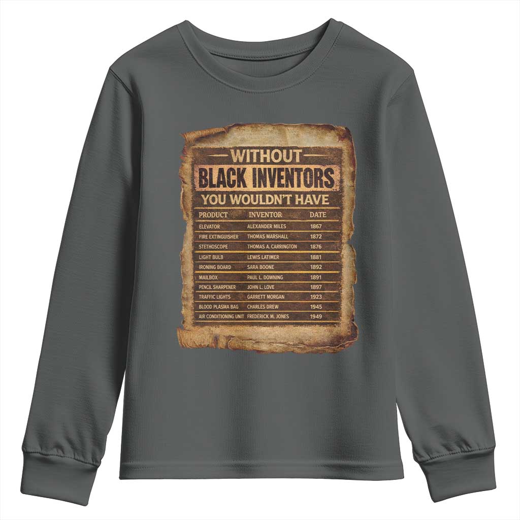 Black Inventors Youth Sweatshirt Afro African Melanin Black History Month Juneteenth