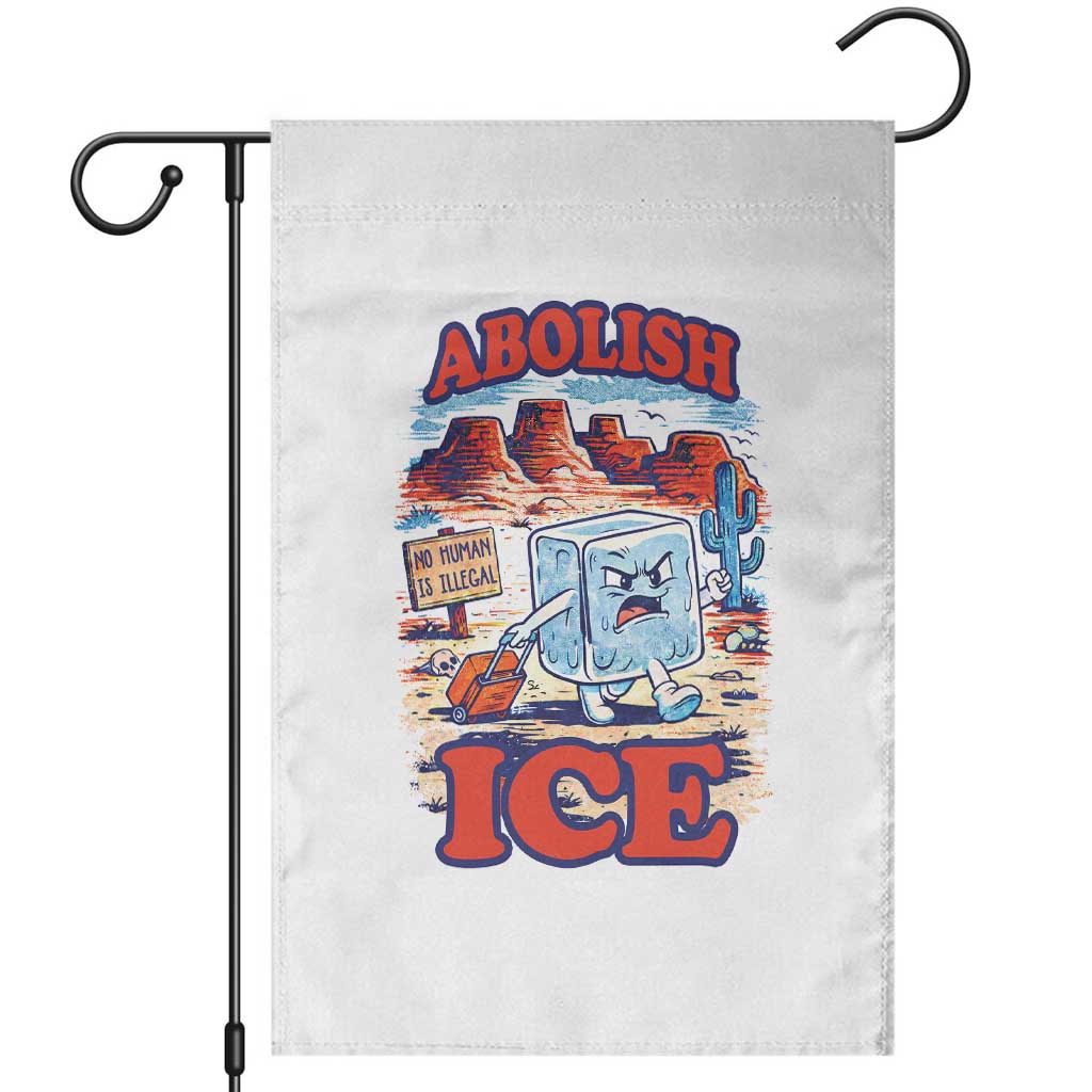 Abolish Ice Protest Garden Flag Retro Protest No Human Is Illegal