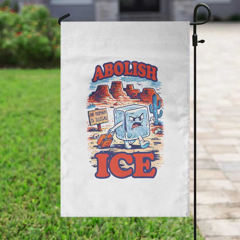 Abolish Ice Protest Garden Flag Retro Protest No Human Is Illegal